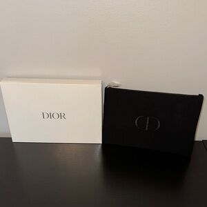 New! Dior Classic Black Makeup Pouch